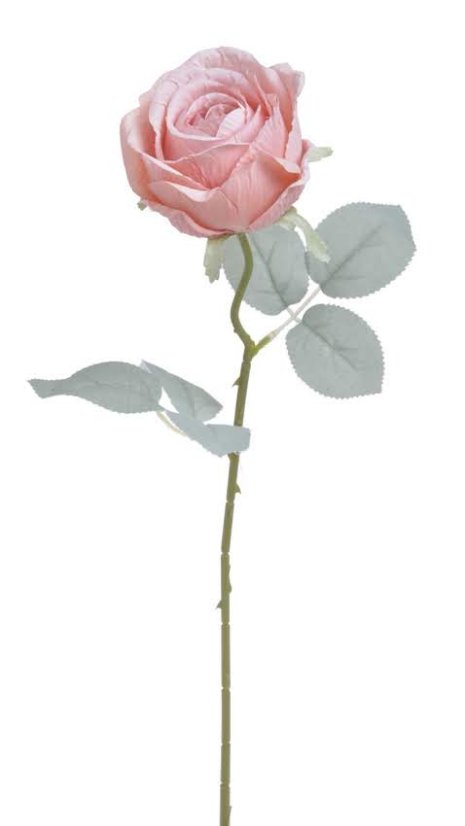Umělá rozkvetlá růže, květ Ø8cm/dl.50cm