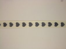 Plátnová stuha se vzorem a s monofilem 1,5cm/20m