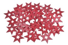 Vánoční dekorace dřevěné hvězdy výseky  .4,5cmL x 0,2cmW x 4,5cmH - 36ks