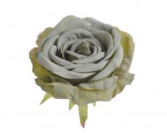 Velká hlavička rozvité umělé růže Ø8cm -  6ks