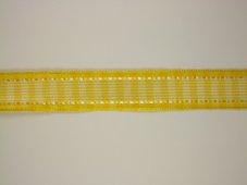 Tkaná stuha s kostkovým vzorem a s drátkem 2,5cm/25m