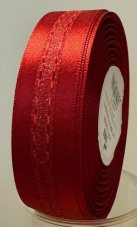 Atlasová stuha se vzorem a s metaloplastem 2,5cm/20m