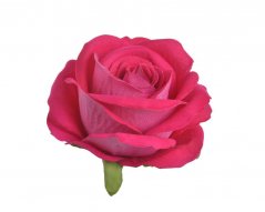 Velká hlavička umělé polorozvité růže 8 cm, 6ks, barva_54
