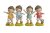 Figurka chlapec fotbalista mix barev 7cm - polyresin