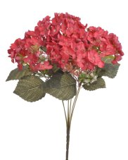 Kytice umělých hortenzií 7 květů s listy a doplňky, květ 10cm, dl.42cm