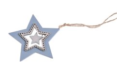 Vánoční dekorace ve tvaru vykrojeného srdce 9 x 9cm - závěs