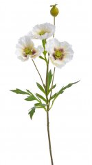 Umělý kvetoucí mák 3 květy, květ Ø 10cm, dl.69 cm