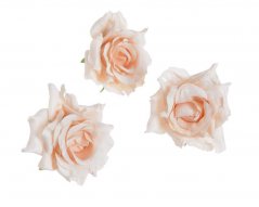 Malá hlavička umělé polorozvité růže Ø 6cm - 12ks