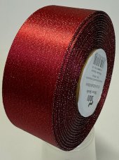 Atlasová jednobarevná stuha oboulícní s metaloplastem 4cm/20m