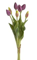 Svazek plastových tulipánů 5ks dl. 43cm