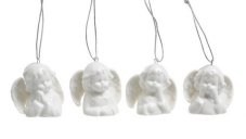 Dekorace figurka busta anděl na pověšení 5cm