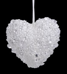 Závěsné krystalové srdce, 10 cm