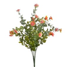 Umělá kvetoucí větvička růžovo-žlutá – 33 cm
