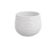 Dekorační keramická nádoba s ornamenty 10,5cm∅, 8cmH