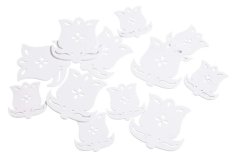 Dřevěný tulipán různé velikosti 5cm/7cm - výsek 12ks