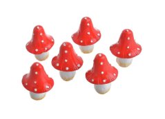 Malé muchomůrky 6 ks 2,5 x 2,5 x 3,5 cm