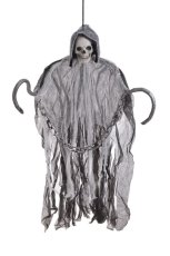Závěsná kostra s řetězem 90 cm – halloweenská dekorace