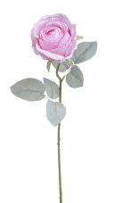 Umělá rozkvetlá růže, květ Ø8cm/dl.50cm