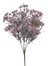Keřík kvetoucí umělé zeleně dl. 34cm - 7 výhonů
