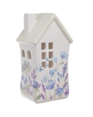 Keramický domek - svícen na light svíčku 9,5cmL x 8,5cmW x 18,3cmH
