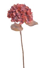 Umělá hortenzie s listy, hlava Ø 20 cm, dl. 70 cm