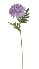 Umělá chryzantéma na stopce s listy, květ Ø16cm/celkem dl.75cm