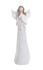 Dekorace figurka anděl s rozepjatými křídly 20cm