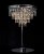 Dobíjecí LED lampa na dál. ovládání, změna barvy teplá/studená, kov/sklo Ø 31cm celkem 46cmH
