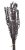 Přírodní barvená dekorace cane spring dl.70cm - 25ks- hnědá tmavá