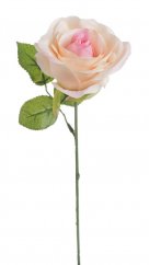 Umělá růže na stonku s listy dl.30cm