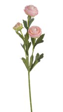 Umělá větvička ranuculus 3 kvítky dl. 41cm