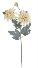 Umělá kvetoucí chryzantéma s dvěma květy a poupětem Ø13cm/dl.65cm