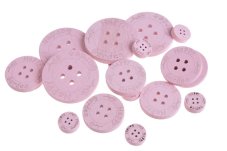 Dřevěné knoflíky různé velikosti 4/6/8 cm - 18ks výsek