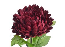 Umělá chryzantema s listy, květ Ø 9cm, dl. 59cm