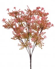 Umělé větvičky polních květů, 32 cm, 5 větviček, barva 04