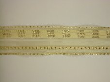 Plátnová stuha se vzorem, monofilem, metaloplastem a drátem 4cm/25m
