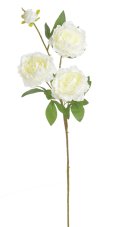 Trs umělých pivoněk s třemi květy a poupětem, květ Ø8cm/dl.75cm