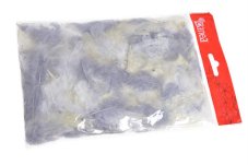 Přírodní barvené peří 5 - 8 cm - mix 10g G/CR/W