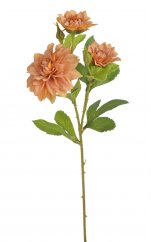 Umělá rozkvetlá dahlie, květy Ø4-7,5cm/dl.43cm