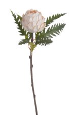 Umělý kvetoucí artyčok s listy dl. 54cm