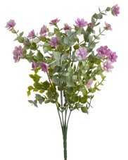 Umělá kvetoucí větvička s fialovými květy – 33 cm