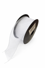 Jednobarevná organzová stuha s drátkem v okrajích 4cm/10m