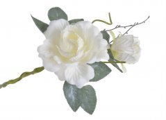 Zápich umělá růže s poupětem a s přízdobami, květ Ø 7cm, zápich celkem 25cm_02