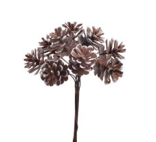Dekorace plastová šiška na drátku 10cm - 10ks x 12sv.