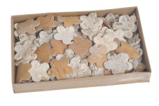 Přírodní dekorace z břízy ve tvaru kvítku  3,5cm -  100ks