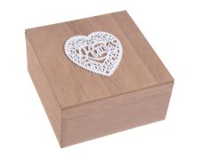Dřevěná dekorativní krabička  12cmL x 12cmW x 6cmH