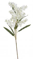 Umělá rozvětvená větvička s květy hortensie dl. 90cm - zápich