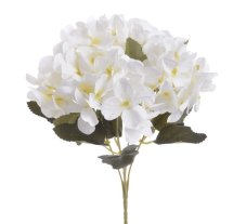Kytice umělých  hortenzií s lístky dl.celkem 29cm
