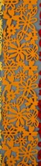 Jarní dekorace filcový pás s kytičkami 12cm/dl. 2,5m