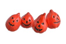 Dekorační dýně Halloween oranžová 4 ks 4,5 cm